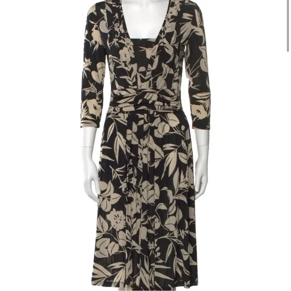 Etro | Dresses | Etro Long Sleeve Black And Cream Floral Cocktail Dress |  Poshmark